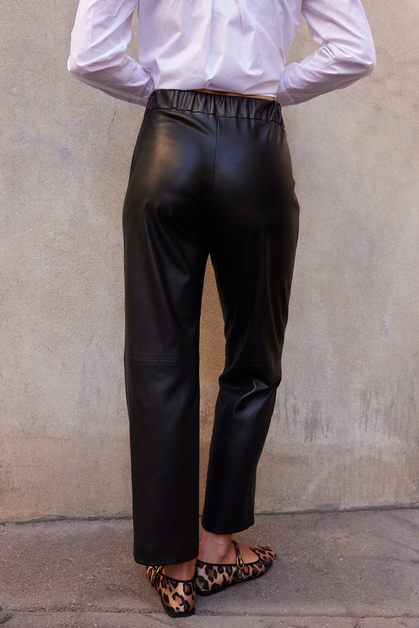 Pantalon simili cuir Rafi noir, Pantalon cuir moulant, Prêt-à-porter en  ligne